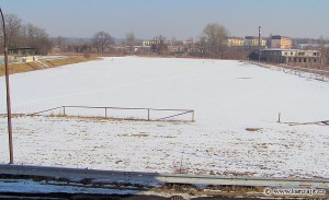 Hakenův stadion v zimě