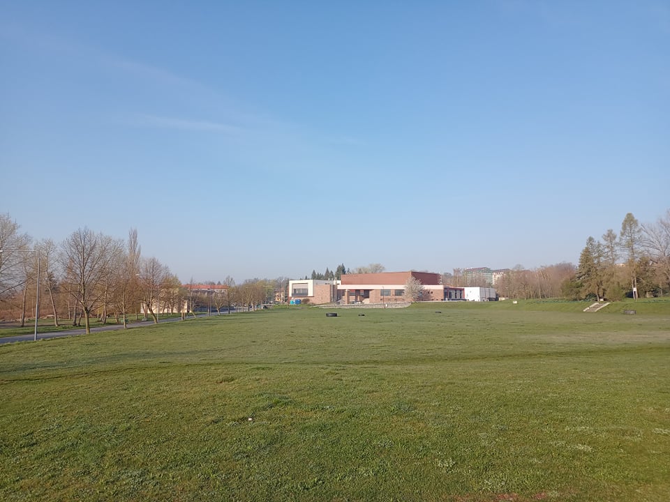 Ranní pohled na stadion